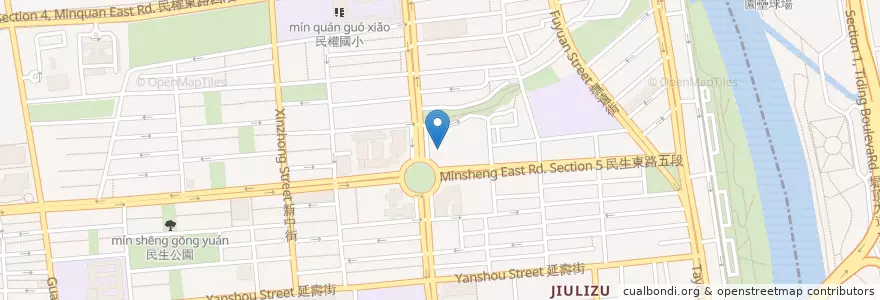 Mapa de ubicacion de 加油站廁所 en 타이완, 신베이 시, 타이베이시, 쑹산 구.