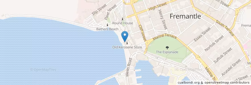 Mapa de ubicacion de Kelp en Austrália, Austrália Ocidental, City Of Fremantle.