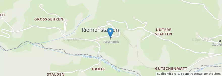 Mapa de ubicacion de Kaiserstock en Schweiz/Suisse/Svizzera/Svizra, Uri, Sisikon.