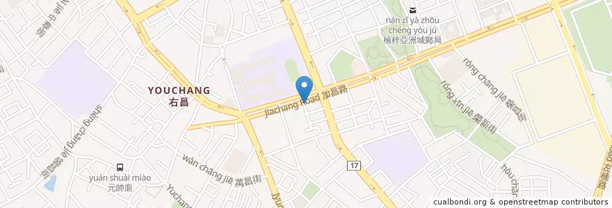 Mapa de ubicacion de 莒光動物醫院 en تايوان, كاوهسيونغ, 楠梓區.