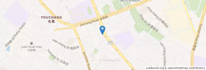 Mapa de ubicacion de 丹老爸滷排骨 en Taiwán, Kaohsiung, 楠梓區.