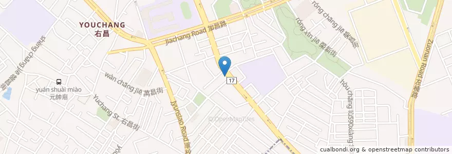 Mapa de ubicacion de 上明眼科 en تایوان, کائوهسیونگ, 楠梓區.