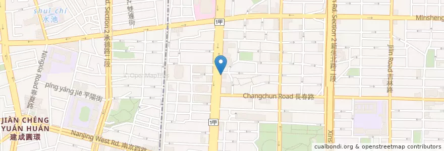 Mapa de ubicacion de MUD en Taiwan, 新北市, Taipé, 中山區.