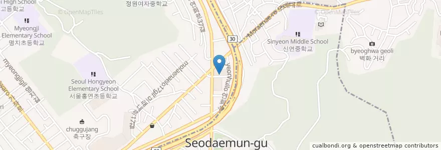 Mapa de ubicacion de Angel-in-us en 대한민국, 서울, 서대문구, 홍은2동.