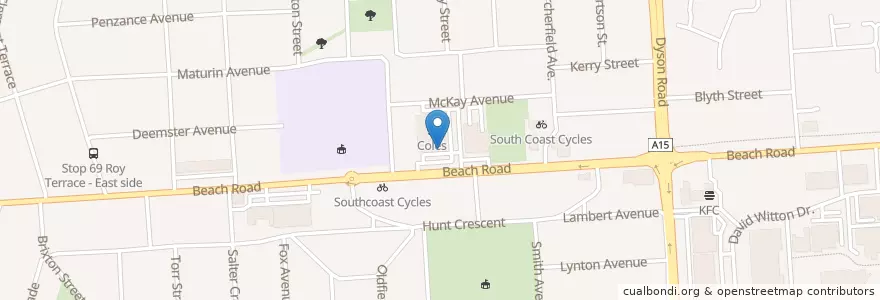 Mapa de ubicacion de Rito's Cafe en Австралия, Южная Австралия, Adelaide, City Of Onkaparinga.