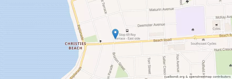 Mapa de ubicacion de Delicia Acai + Protein Bar en Australia, South Australia, Adelaide, City Of Onkaparinga.
