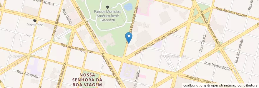 Mapa de ubicacion de Hospital Semper en Brazilië, Regio Zuidoost, Minas Gerais, Região Geográfica Intermediária De Belo Horizonte, Região Metropolitana De Belo Horizonte, Microrregião Belo Horizonte, Belo Horizonte.