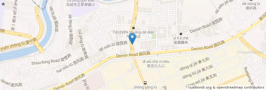 Mapa de ubicacion de 路易莎咖啡 en Taiwán, Kaohsiung, 楠梓區.