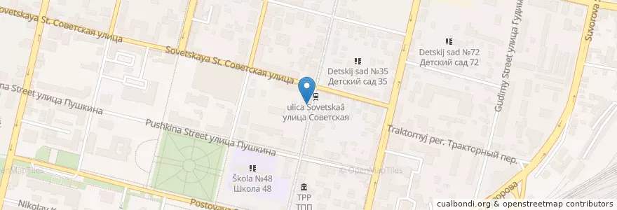 Mapa de ubicacion de Травматологический пункт en Russia, South Federal District, Krasnodar Krai, Krasnodar Municipality.