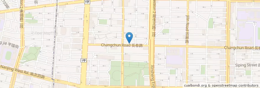 Mapa de ubicacion de 伍柒玖牛肉麵 en Tayvan, 新北市, Taipei, 中山區.