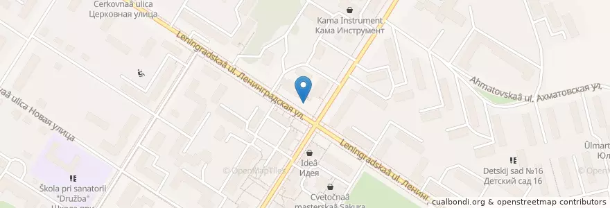 Mapa de ubicacion de Шаверма en ロシア, 北西連邦管区, レニングラード州, サンクト ペテルブルク, Пушкинский Район, Пушкин.