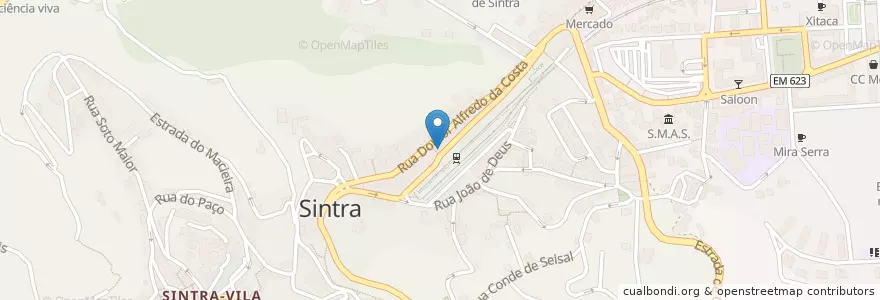 Mapa de ubicacion de Cyntia Cafe Restaurant en پرتغال, Área Metropolitana De Lisboa, Lisboa, Grande Lisboa, Sintra, Sintra.