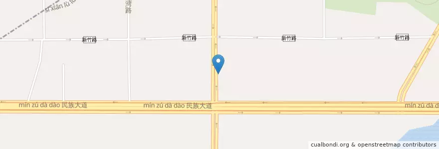 Mapa de ubicacion de 甘家界牌柠檬鸭(园湖店) en China, Guangxi, 南宁市 / Nanning, 青秀区 (Qingxiu), 新竹街道.