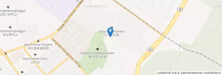 Mapa de ubicacion de 성내교회 en Corea Del Sur, Daegu, 달서구, 상인동.