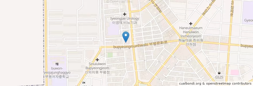 Mapa de ubicacion de 에덴의원 (Eden Clinic) en Coreia Do Sul, 인천, 부평구, 부평동.