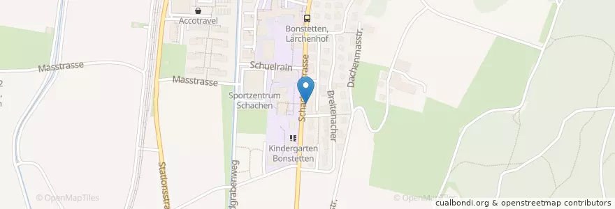 Mapa de ubicacion de Kinderzentrum Bonstetten en سويسرا, زيورخ, Bezirk Affoltern, Bonstetten.