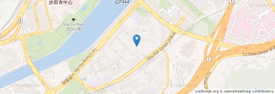 Mapa de ubicacion de 沙角邨停車場 Sha Kok Estate Car Park en China, Guangdong, Hong Kong, Wilayah Baru, 沙田區 Sha Tin District.