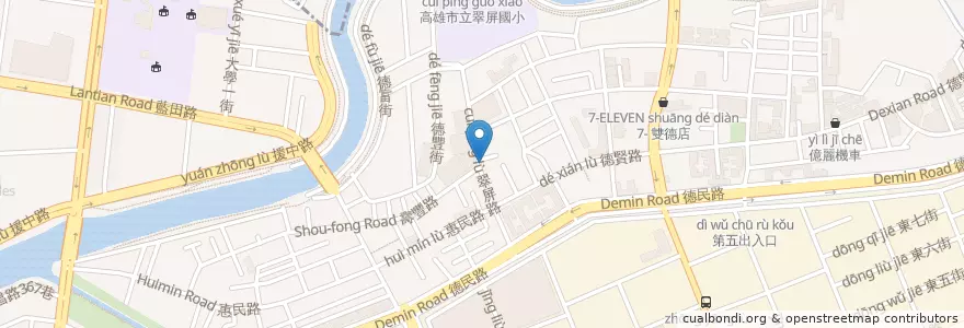 Mapa de ubicacion de 咘咘咖啡 en Taiwan, Kaohsiung, 楠梓區.