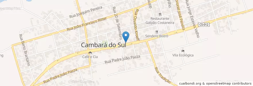 Mapa de ubicacion de Entrevero Gaucho en ブラジル, 南部地域, リオグランデ・ド・スル, Região Geográfica Imediata De Caxias Do Sul, Região Geográfica Intermediária De Caxias Do Sul, Cambará Do Sul.