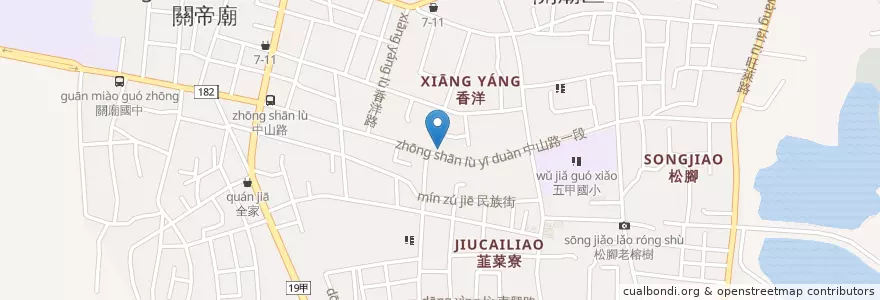 Mapa de ubicacion de 林門玉餃 en Taiwan, Tainan, Guanmiao.
