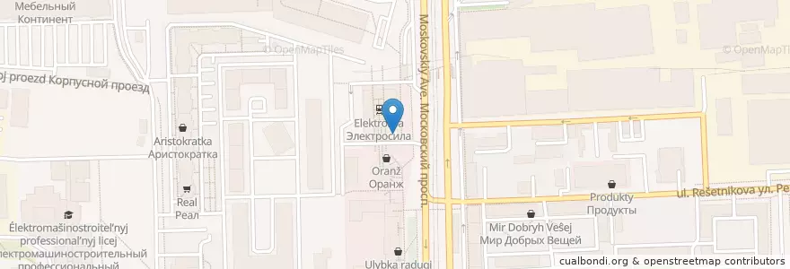 Mapa de ubicacion de Ситибанк en Russia, Northwestern Federal District, Leningrad Oblast, Saint Petersburg, Московский Район, Округ Московская Застава.