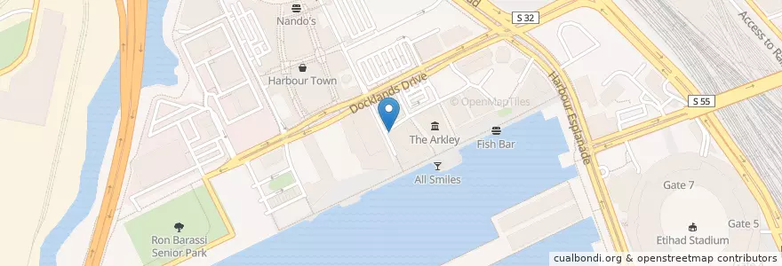 Mapa de ubicacion de B Club Cafe en Australië, Victoria, City Of Melbourne.