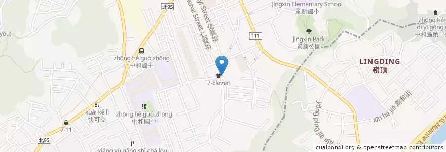 Mapa de ubicacion de 雙和真理堂 en تايوان, تايبيه الجديدة, 中和區.