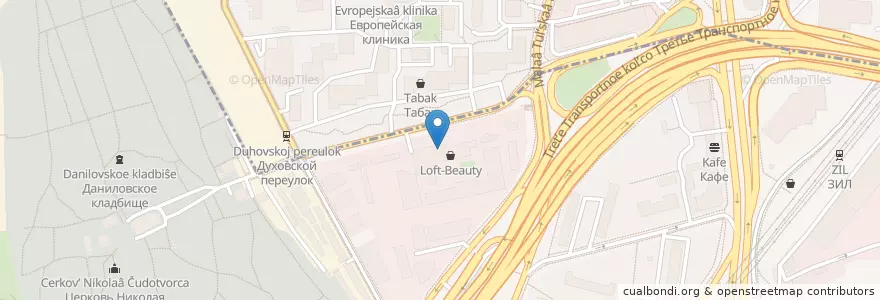 Mapa de ubicacion de Cassette en Russie, District Fédéral Central, Moscou, Южный Административный Округ, Донской Район.