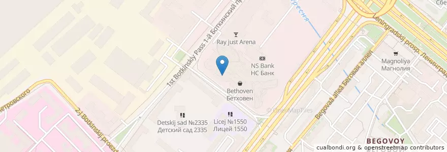 Mapa de ubicacion de StarHit en روسیه, Центральный Федеральный Округ, Москва, Северный Административный Округ, Район Беговой.