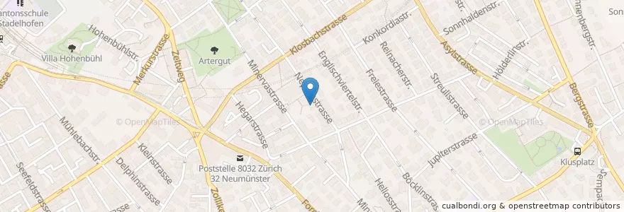 Mapa de ubicacion de Sprungbrett Montessori-Schule en Switzerland, Zurich, District Zurich, Zurich.