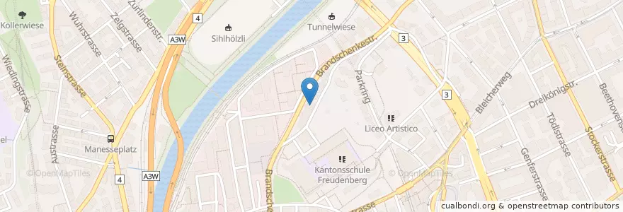 Mapa de ubicacion de Talmud Toire Chajei Oilom en スイス, チューリッヒ, Bezirk Zürich, Zürich.