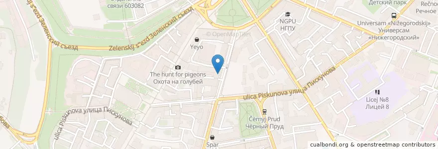 Mapa de ubicacion de Вспышка en Rusia, Приволжский Федеральный Округ, Óblast De Nizhni Nóvgorod, Городской Округ Нижний Новгород.