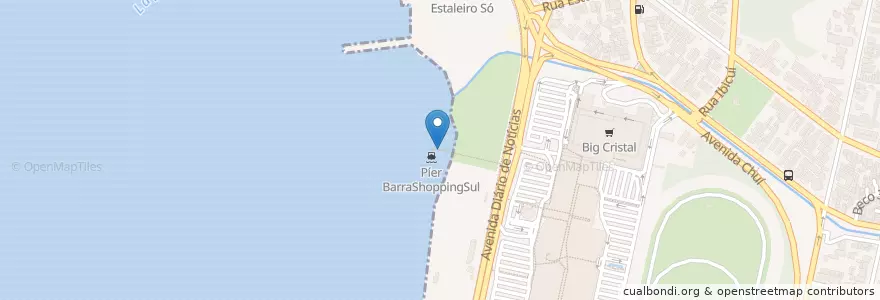 Mapa de ubicacion de Píer BarraShoppingSul en Brazil, South Region, Rio Grande Do Sul, Metropolitan Region Of Porto Alegre, Região Geográfica Intermediária De Porto Alegre, Região Geográfica Imediata De Porto Alegre, Porto Alegre.