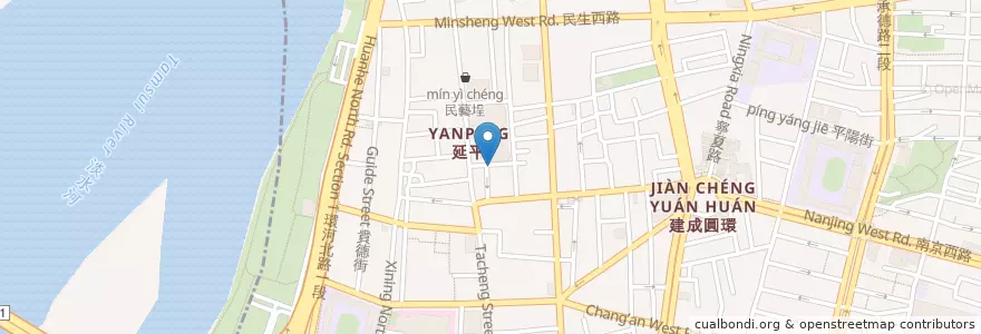 Mapa de ubicacion de 金仙魚丸店 en تايوان, تايبيه الجديدة, تايبيه.