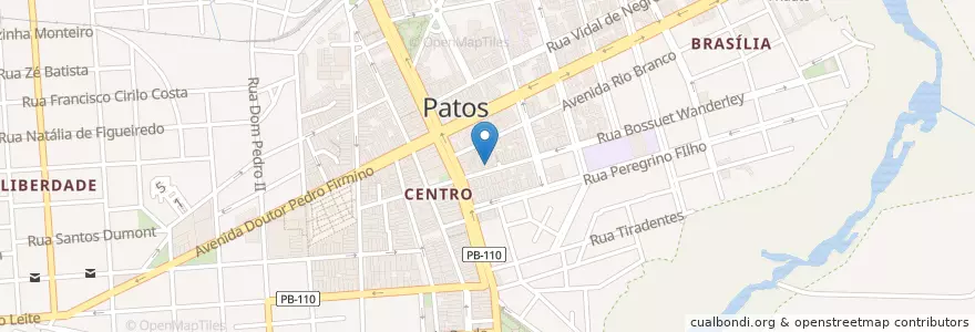 Mapa de ubicacion de Clincenter en برزیل, منطقه شمال شرقی برزیل, پارائیبا, Região Metropolitana De Patos, Região Geográfica Intermediária De Patos, Região Geográfica Imediata De Patos, Patos.