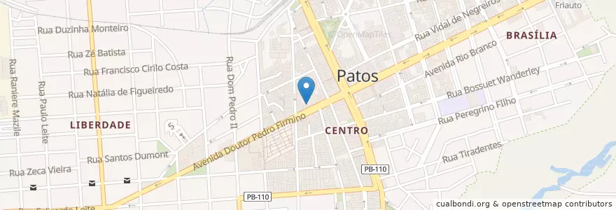Mapa de ubicacion de Hiperdental en Brasil, Região Nordeste, Paraíba, Região Metropolitana De Patos, Região Geográfica Intermediária De Patos, Região Geográfica Imediata De Patos, Patos.