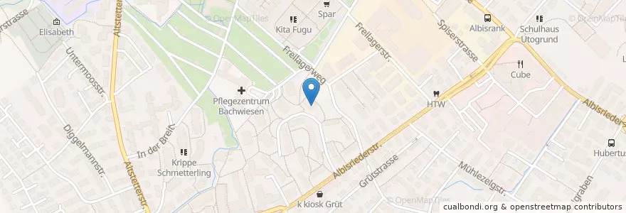 Mapa de ubicacion de Kindergarten Freilager III + IV en Switzerland, Zurich, District Zurich, Zurich.