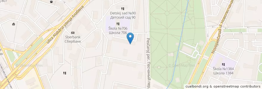 Mapa de ubicacion de изостудия «Колосок» en روسيا, Центральный Федеральный Округ, Москва, Северный Административный Округ, Район Сокол.