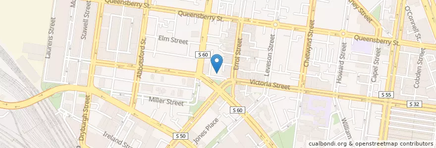 Mapa de ubicacion de Cindy's Kitchen en Australien, Victoria, City Of Melbourne.