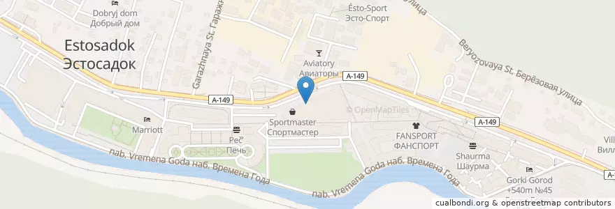 Mapa de ubicacion de Кубань-Кредит en Russia, Distretto Federale Meridionale, Territorio Di Krasnodar, Городской Округ Сочи.