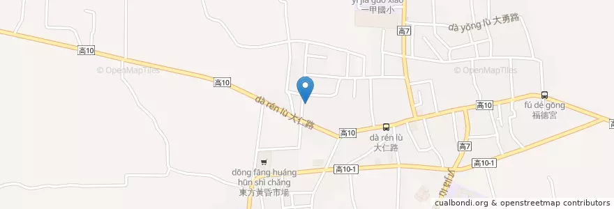 Mapa de ubicacion de 一新幼兒園 en 타이완, 가오슝시, 루주구.