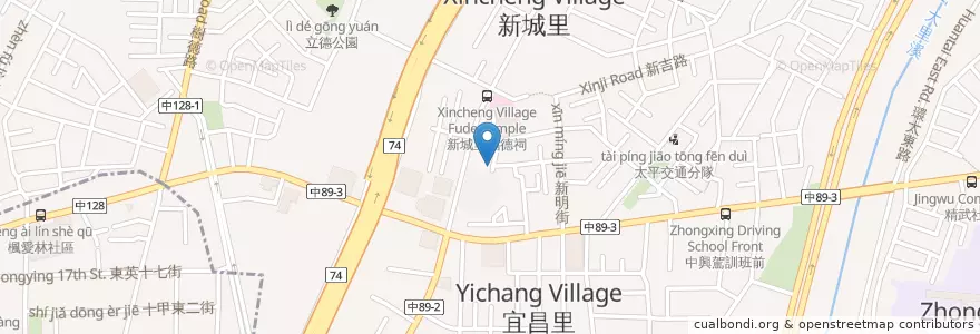 Mapa de ubicacion de 太平聖教會 en Taiwán, Taichung, 太平區.