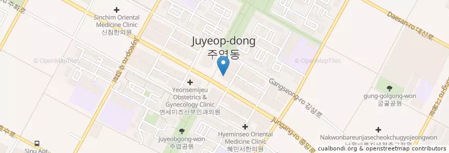 Mapa de ubicacion de Saimdang Oriental Medicine Clinic en South Korea, Gyeonggi-Do, Goyang-Si, 일산서구.
