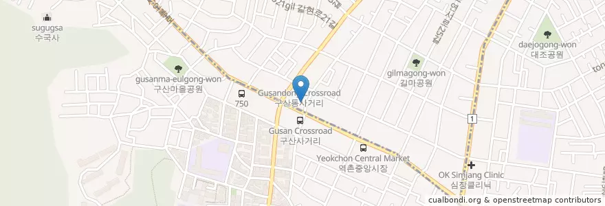 Mapa de ubicacion de 미래동물병원 (Mirae Animal Hospital) en Corée Du Sud, Séoul, 은평구, 구산동.