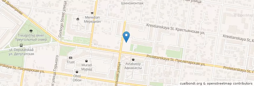 Mapa de ubicacion de Майкопская городская поликлиника 1 en Rusland, Zuidelijk Federaal District, Kraj Krasnodar, Adygea, Городской Округ Майкоп.