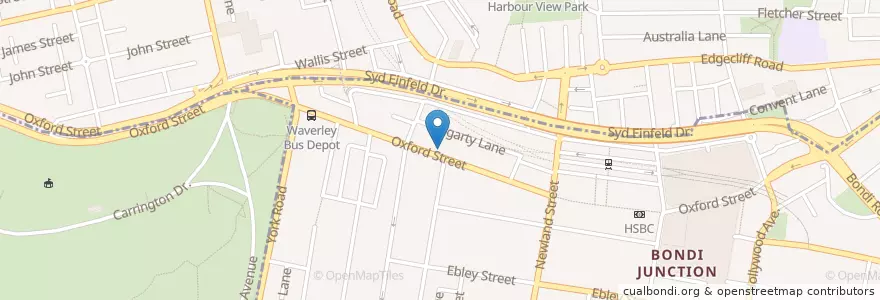 Mapa de ubicacion de Dental Surgery en Avustralya, New South Wales, Waverley Council, Sydney.