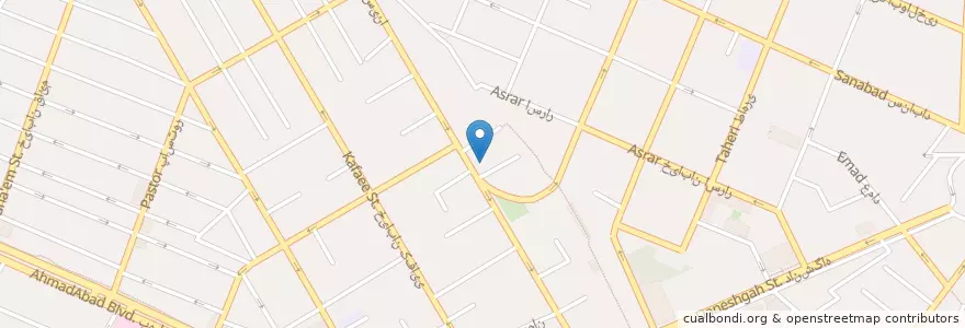 Mapa de ubicacion de دبیرستان متقیان میلانی en İran, Razavi Horasan Eyaleti, شهرستان مشهد, مشهد, بخش مرکزی شهرستان مشهد.