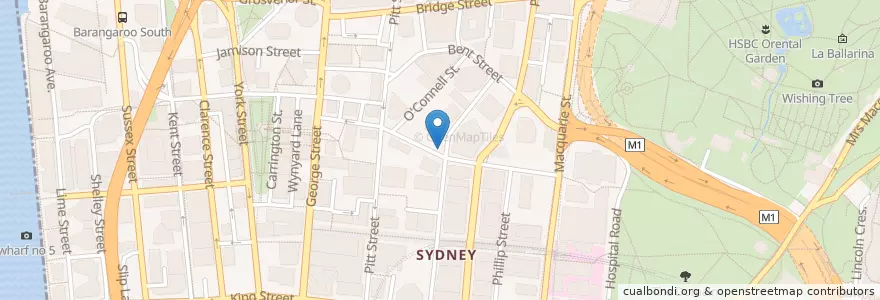 Mapa de ubicacion de The Wolf Wine Bar en Avustralya, New South Wales, Council Of The City Of Sydney, Sydney.