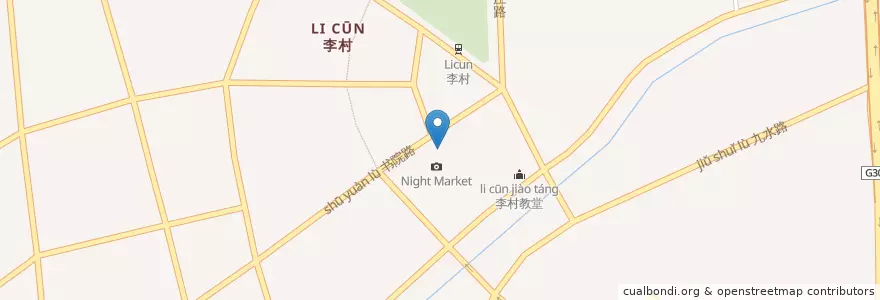 Mapa de ubicacion de KFC en Çin, Şantung, 青岛市, 李沧区 (Licang).