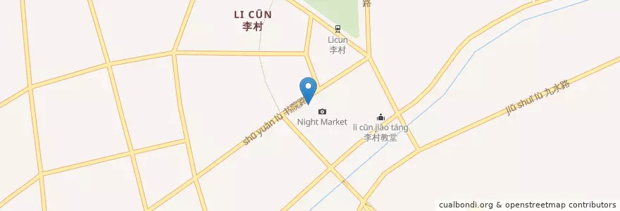 Mapa de ubicacion de 彤德莱 en China, Shandong, 青岛市, 李沧区 (Licang).